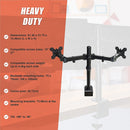 Dual LCD Monitor Desk Mount Stand Adjustable Fits 2 Screens Up To 27"-9