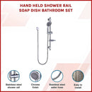 Hand Held Shower Rail Soap Dish Bathroom Set-3