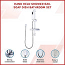 Hand Held Shower Rail Soap Dish Bathroom Set-3