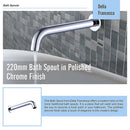 220mm Bath Spout in Polished Chrome Finish-9