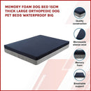 Memory Foam Dog Bed 15CM Thick Large Orthopedic Dog Pet Beds Waterproof Big-3