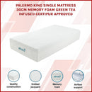 King Single 30cm Green Tea Memory Foam Mattress – Cooling Comfort with CertiPUR-US® Certified Foam-3
