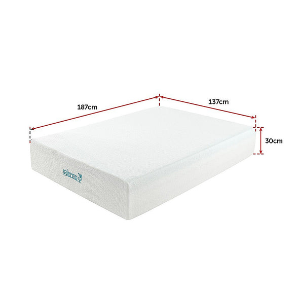 Double 30cm Green Tea Memory Foam Mattress – Cooling Comfort with CertiPUR-US® Certified Foam