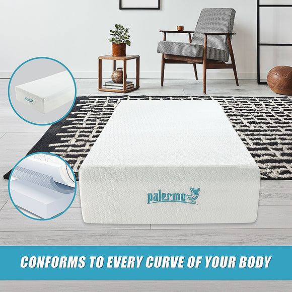 Single 30cm Green Tea Memory Foam Mattress – Cooling Comfort with CertiPUR-US® Certified Foam