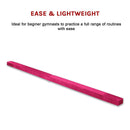 2.2m Gymnastics Folding Balance Beam Pink Synthetic Suede-12
