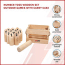 Number Toss Wooden Set Outdoor Games with Carry Case-3