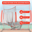 Portable Baseball Training Net Stand Softball Practice Sports Tennis-9