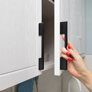 5 x 128mm Kitchen Handle Cabinet Cupboard Door Drawer Handles square Black furniture pulls-2