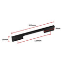 5 x 128mm Kitchen Handle Cabinet Cupboard Door Drawer Handles square Black furniture pulls-11