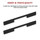 5 x 160mm Kitchen Handle Cabinet Cupboard Door Drawer Handles square Black furniture pulls-10