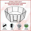 8 Panel Heavy Duty Pet Dog Playpen Puppy Exercise Fence Enclosure Cage-5
