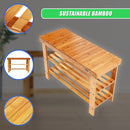 3 Tier Shoe Rack Bamboo Wooden Storage Shelf Stand Bench Cabinet Organiser-9