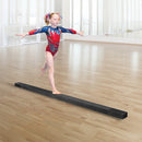 2.4m (8FT) Gymnastics Folding Balance Beam Black Synthetic Suede-2