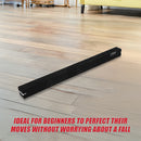 2.4m (8FT) Gymnastics Folding Balance Beam Black Synthetic Suede-9