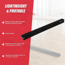 2.4m (8FT) Gymnastics Folding Balance Beam Black Synthetic Suede-10