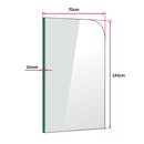 700 x 1450mm Frameless Bath Panel 10mm Glass Shower Screen By Della Francesca-6
