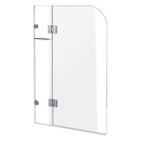 1200 x 1450mm Frameless Bath Panel 10mm Glass Shower Screen By Della Francesca-1