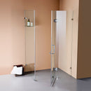 900 x 900mm Frameless 10mm Glass Shower Screen By Della Francesca-2