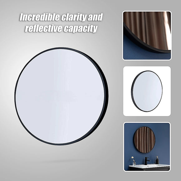 60cm Round Wall Mirror Bathroom Makeup Mirror by Della Francesca
