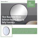 70cm Round Wall Mirror Bathroom Makeup Mirror by Della Francesca-9