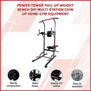 Power Tower Pull Up Weight Bench Dip Multi Station Chin Up Home Gym Equipment-9