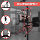 Power Tower Pull Up Weight Bench Dip Multi Station Chin Up Home Gym Equipment-10