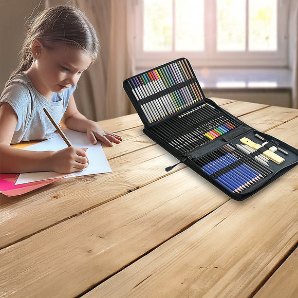 Art Sketch Pencils Oil Drawing Colouring Graphite Charcoal Pencil Set 72pcs/set