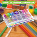 Glitter Gel Pens (100 pack) with 2.5X More Ink - Craft, Kids & Adult Colouring-10