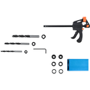 14X Pocket Hole Jig Kit Woodworking Drill Hole Locator Craft Carpenters + F Clip-1