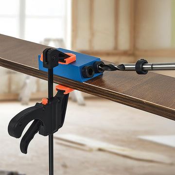 14X Pocket Hole Jig Kit Woodworking Drill Hole Locator Craft Carpenters + F Clip - 0