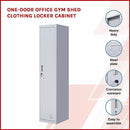 One-Door Office Gym Shed Clothing Locker Cabinet-3