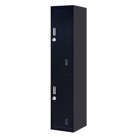 2-Door Vertical Locker for Office Gym Shed School Home Storage