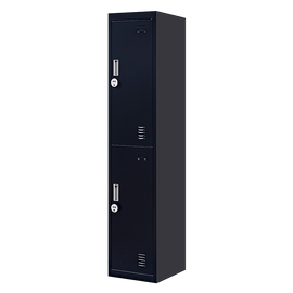 2-Door Vertical Locker for Office Gym Shed School Home Storage