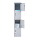 4-Door Vertical Locker for Office Gym Shed School Home Storage-5
