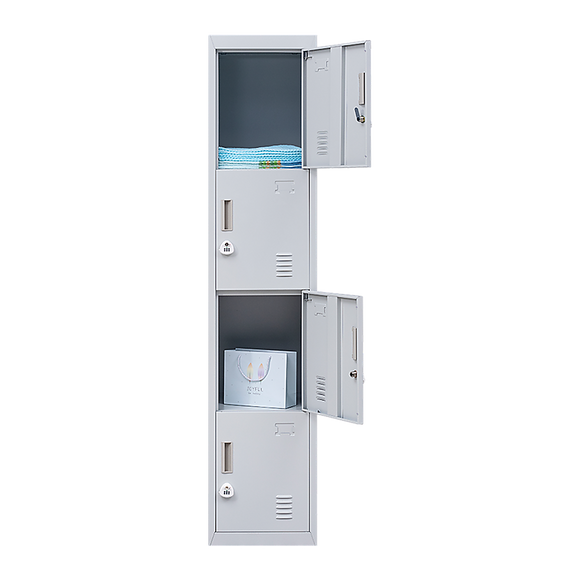 4-Door Vertical Locker for Office Gym Shed School Home Storage