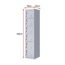 6-Door Locker for Office Gym Shed School Home Storage-9