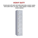 6-Door Locker for Office Gym Shed School Home Storage-9