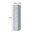 6-Door Locker for Office Gym Shed School Home Storage-11