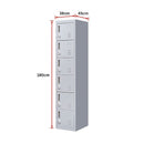 6-Door Locker for Office Gym Shed School Home Storage-9