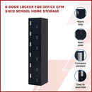 6-Door Locker for Office Gym Shed School Home Storage-3