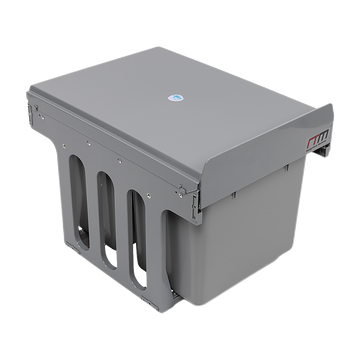 2x 15L Pull Out Trash Bin Dual Kitchen Garbage Waste Basket Cabinet Bin