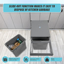 2x 15L Pull Out Trash Bin Dual Kitchen Garbage Waste Basket Cabinet Bin-10