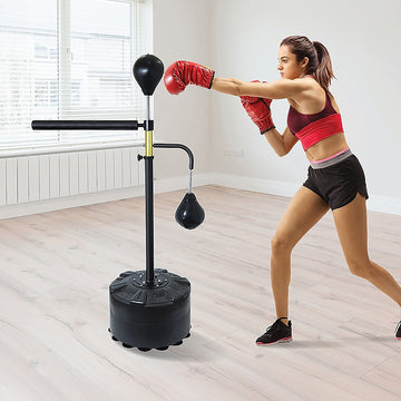 Free Standing Punching Bag Speedball Boxing Reflex Training Target Dummy Gym - 0