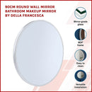 90cm Round Wall Mirror Bathroom Makeup Mirror by Della Francesca-3