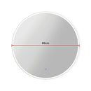 80cm LED Wall Mirror Bathroom Mirrors Light Decor Round-10