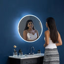 80cm LED Wall Mirror Bathroom Mirrors Light Decor Round-2