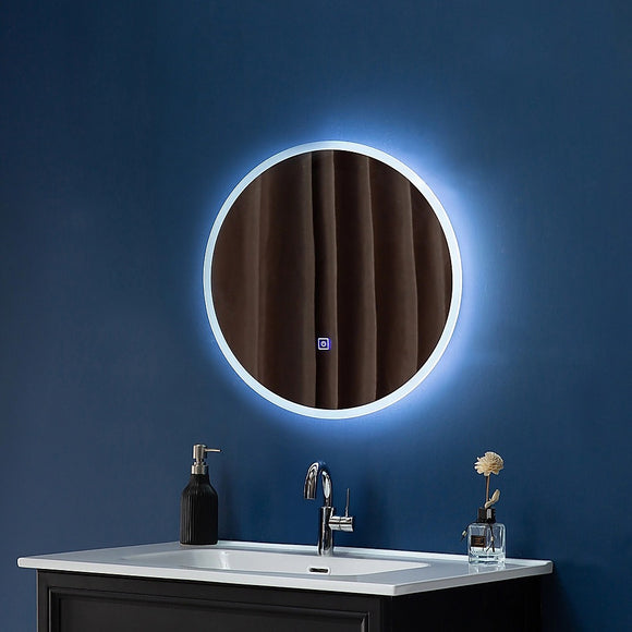90cm LED Wall Mirror Bathroom Mirrors Light Decor Round