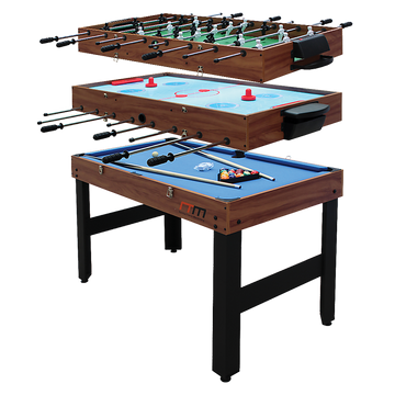 4FT 3-in-1 Games Foosball Soccer Hockey Pool Table