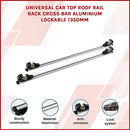Universal Car Top Roof Rail Rack Cross Bar Aluminium Lockable 1350MM-3