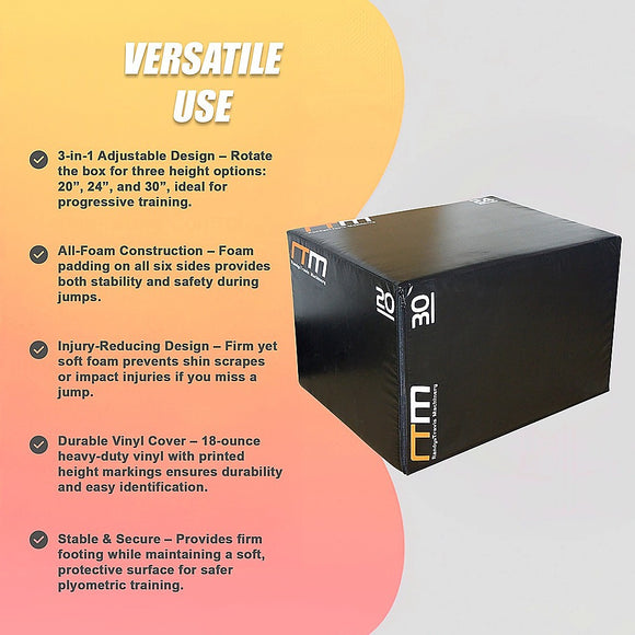 3 IN 1 Foam Plyo Games Plyometric Jump Box